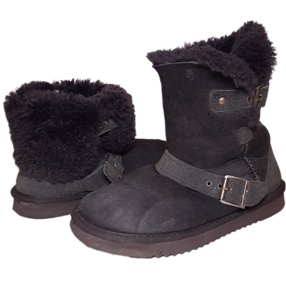 Kirkland Signature Shoes - Kirkland Signature Sheepskin Shearling Boots Mid Calf Foldover Buckle Winter